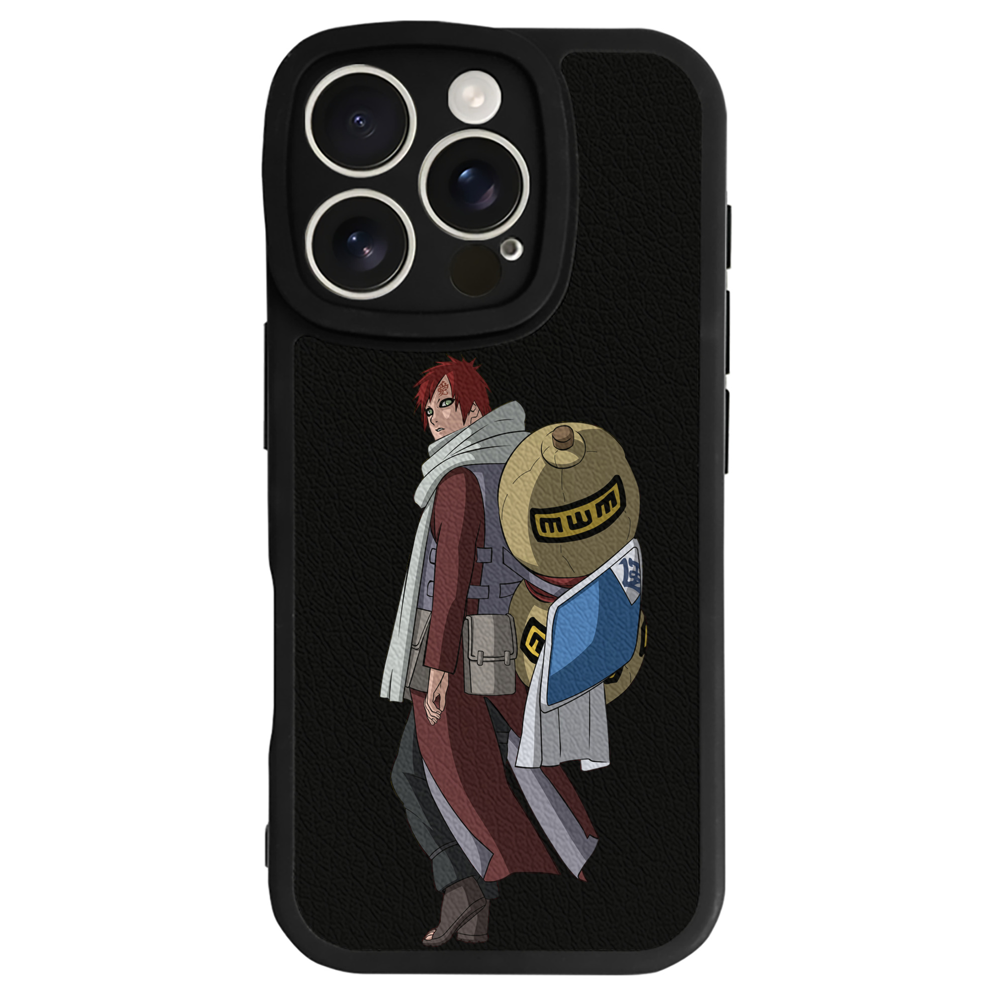 （画像用） NARUTO -ナルト- ガアラ Gaara 【iPhone 16シリーズ対応】シリコンスマホケース（レザー調） 材質：シリコン